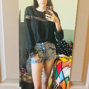 RO&DE Black Boho Top